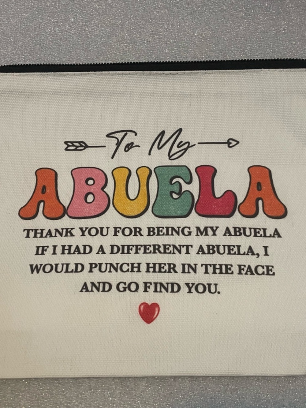 Colorful "Abuela" Canvas Pouch ⭐️2 for 13⭐️